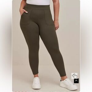 Torrid 2X olive ponte legging